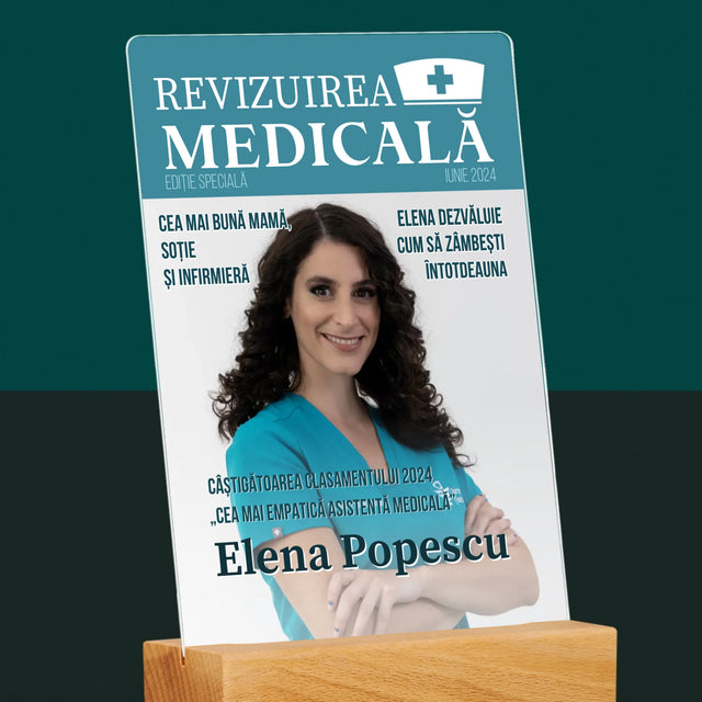 Copertă Derevistă: Revizuirea Medicală - Imprimare Pe Sticlă Acrilică (Verticală)