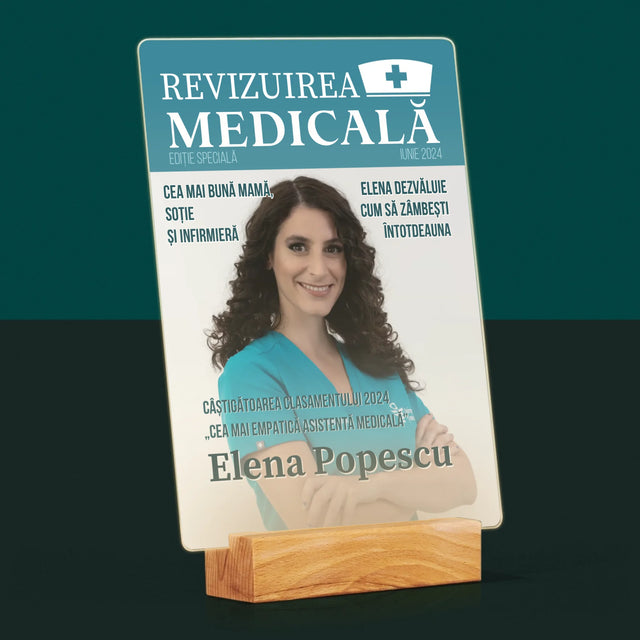Copertă Derevistă: Revizuirea Medicală - Imprimare Pe Sticlă Acrilică (Verticală)