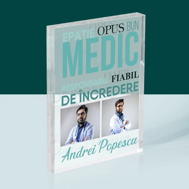 Colaj De Fotografii: Caracteristicile Medicului - Bloc Acrilic