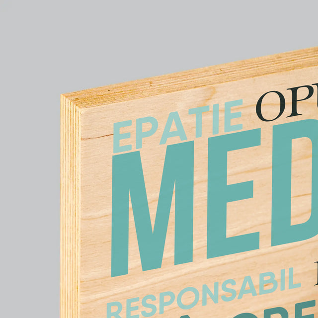 Colaj De Fotografii: Caracteristicile Medicului - Imprimare Pe Lemn ( Verticală)