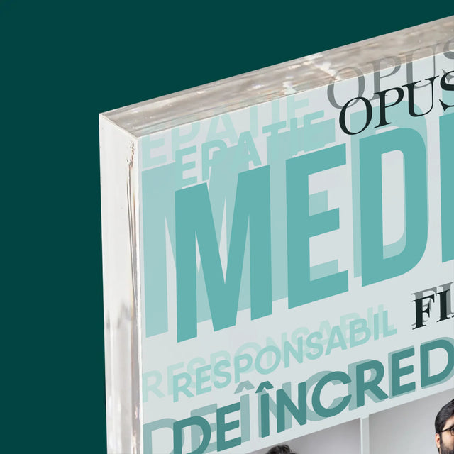 Colaj De Fotografii: Caracteristicile Medicului - Bloc Acrilic