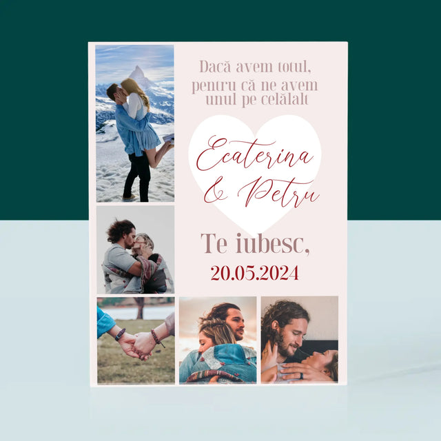 Colaj De Fotografii: Avem Totul, Pentru Că Ne Avem Unul Pe Celălalt - Bloc Acrilic