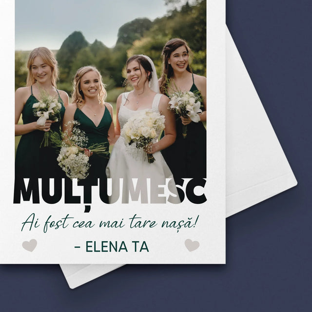 Fotografie Si Semnătură: Ai Fost Cea Mai Tare Nașă! - Card Cu Felicitări