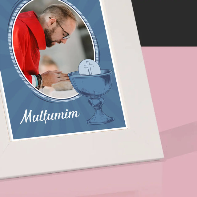 Numele Și Semnătura: Mulțumim Preotului - Ramă Pentru Fotografii (Horizontală)