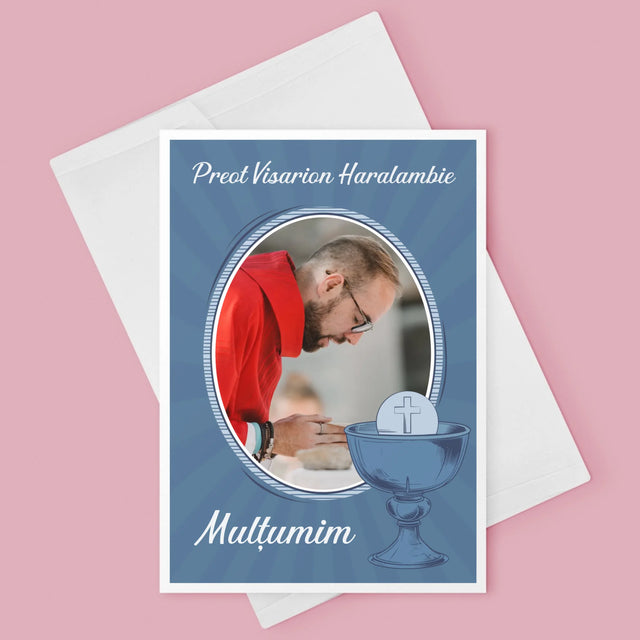 Numele Și Semnătura: Mulțumim Preotului - Card Cu Felicitări