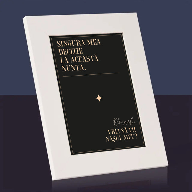 Numele Și Semnătura: Singura Mea Decizie - Ramă Pentru Fotografii (Horizontală)