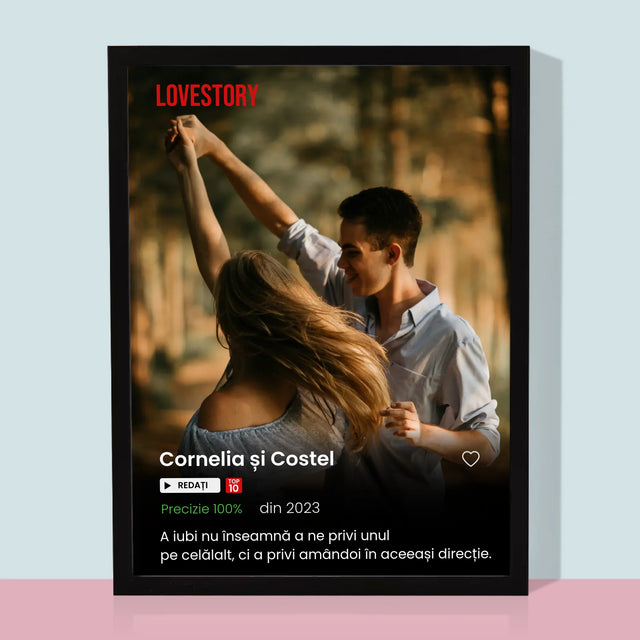 Fotografie Si Semnătură: Poster Netflix - Imprimare Cu Ramă 30X40 (Verticală)