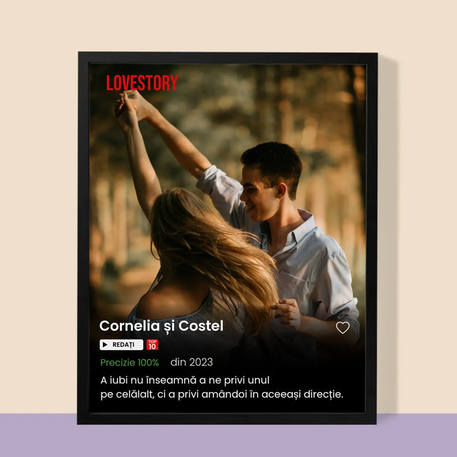 Fotografie Si Semnătură: Poster Netflix - Imprimare Cu Ramă 30X40 (Verticală)