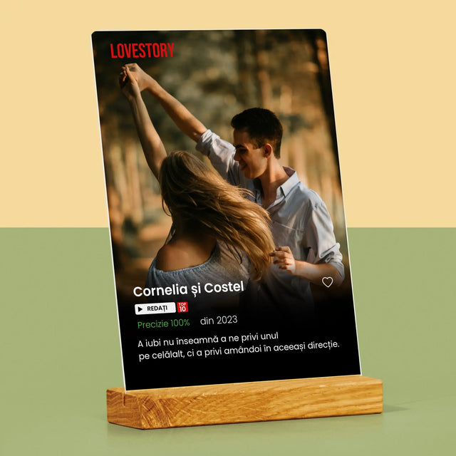 Fotografie Si Semnătură: Poster Netflix - Imprimare Pe Sticlă Acrilică (Verticală)