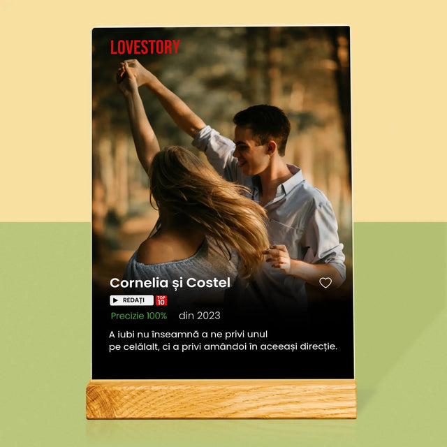 Fotografie Si Semnătură: Poster Netflix - Imprimare Pe Sticlă Acrilică (Verticală)