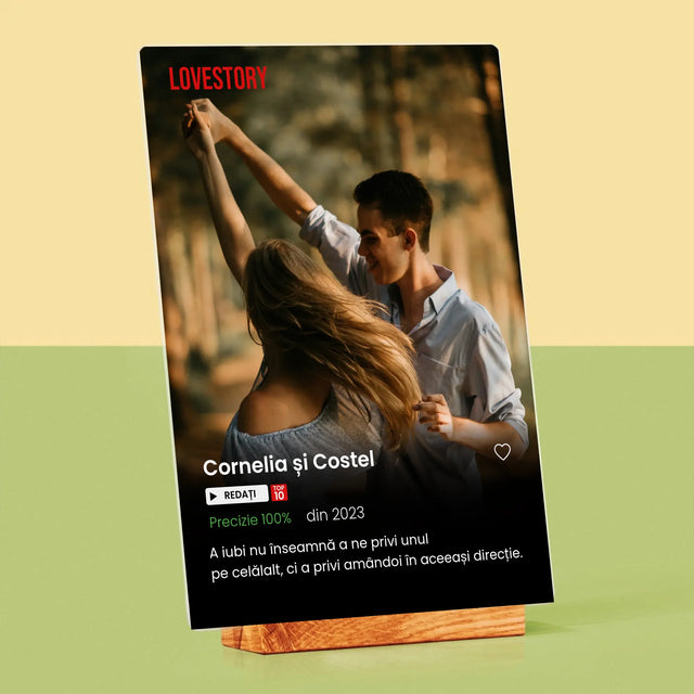 Fotografie Si Semnătură: Poster Netflix - Imprimare Pe Sticlă Acrilică (Verticală)