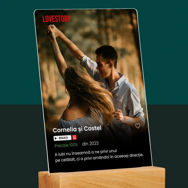 Fotografie Si Semnătură: Poster Netflix - Imprimare Pe Sticlă Acrilică (Verticală)