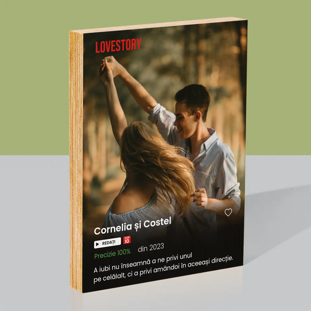 Imprimare pe lemn - verticală