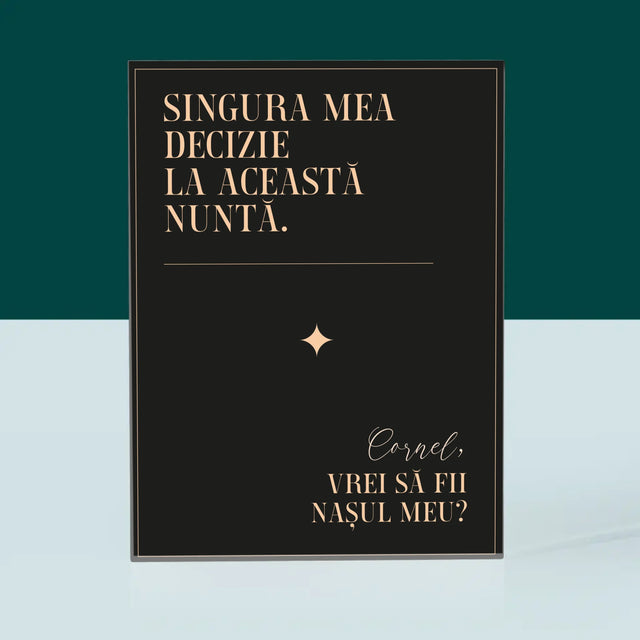 Numele Și Semnătura: Singura Mea Decizie - Bloc Acrilic