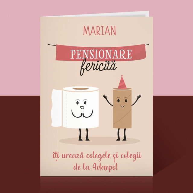 Numele Și Semnătura: Pensionare Fericită - Card Cu Felicitări