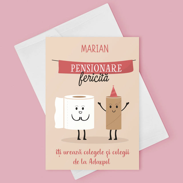 Numele Și Semnătura: Pensionare Fericită - Card Cu Felicitări