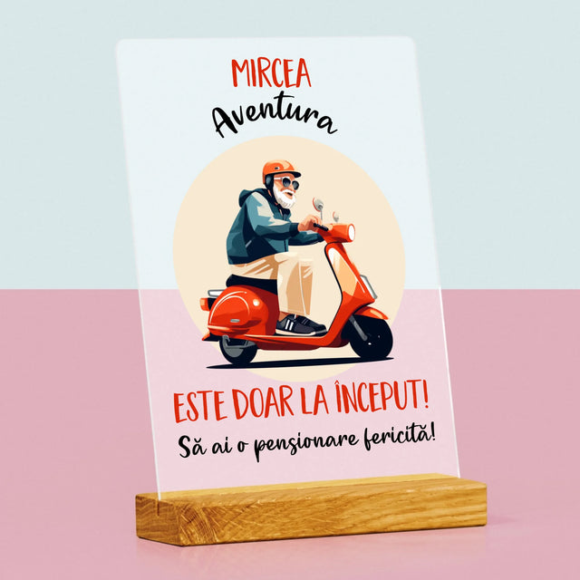 Numele Și Semnătura: Aventura Este Doar La Început - Imprimare Pe Sticlă Acrilică (Verticală)