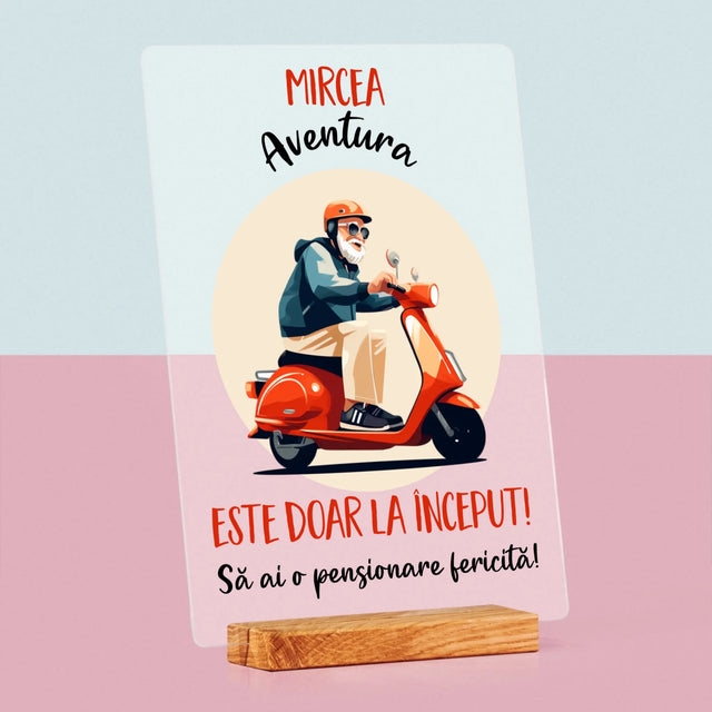 Numele Și Semnătura: Aventura Este Doar La Început - Imprimare Pe Sticlă Acrilică (Verticală)