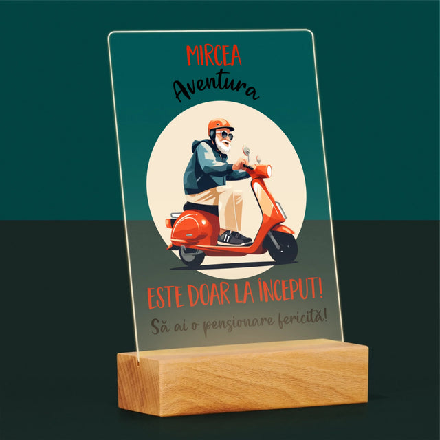 Numele Și Semnătura: Aventura Este Doar La Început - Imprimare Pe Sticlă Acrilică (Verticală)