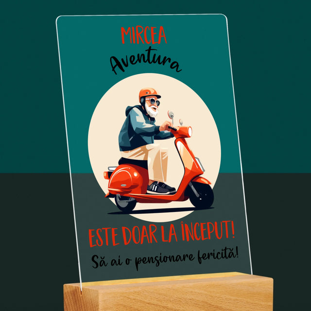 Numele Și Semnătura: Aventura Este Doar La Început - Imprimare Pe Sticlă Acrilică (Verticală)