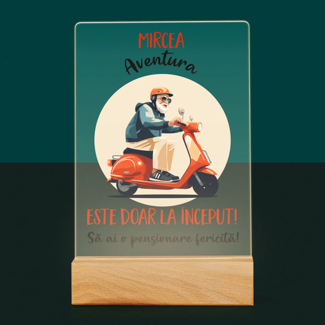 Numele Și Semnătura: Aventura Este Doar La Început - Imprimare Pe Sticlă Acrilică (Verticală)