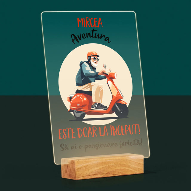 Numele Și Semnătura: Aventura Este Doar La Început - Imprimare Pe Sticlă Acrilică (Verticală)