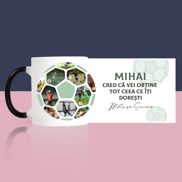 Colaj De Fotografii: Fotbal Colaj Din Fotografii - Cană