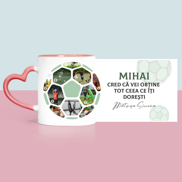 Colaj De Fotografii: Fotbal Colaj Din Fotografii - Cană