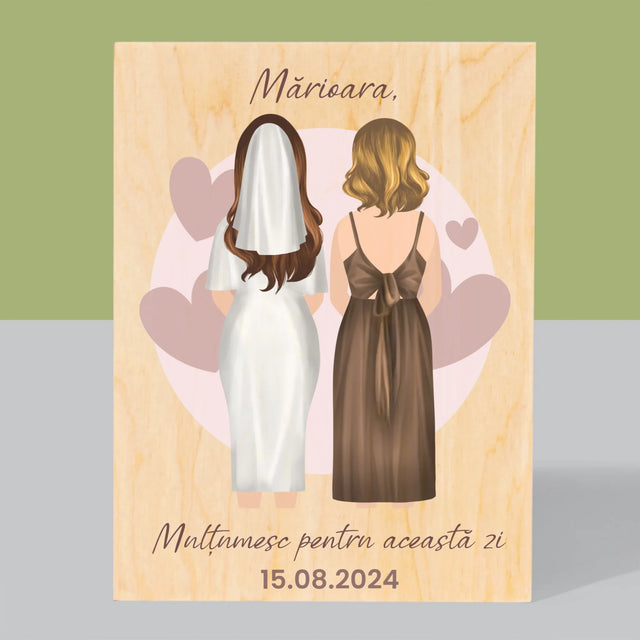 Creator De Personaj: Nașa - Imprimare Pe Lemn ( Verticală)