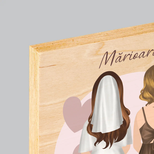 Creator De Personaj: Nașa - Imprimare Pe Lemn ( Verticală)