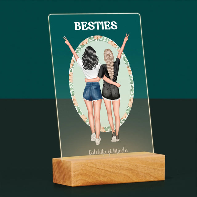 Creator De Personaj: Best Friends - Imprimare Pe Sticlă Acrilică (Verticală)