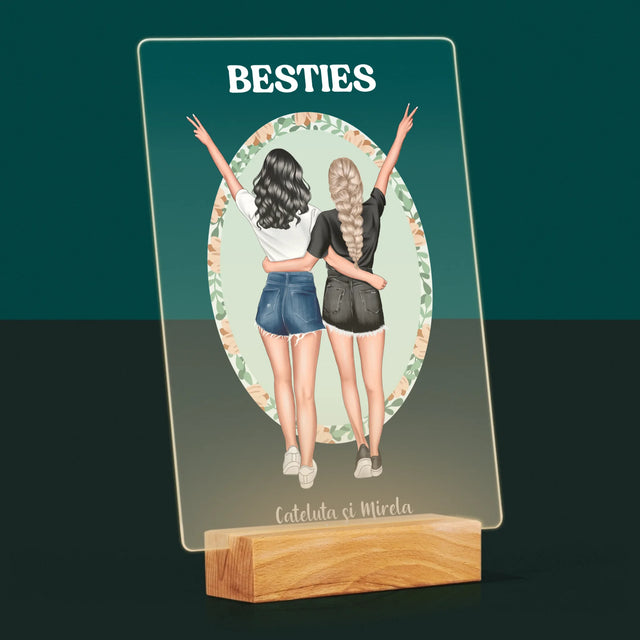 Creator De Personaj: Best Friends - Imprimare Pe Sticlă Acrilică (Verticală)
