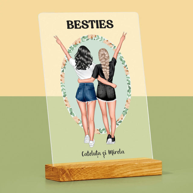 Creator De Personaj: Best Friends - Imprimare Pe Sticlă Acrilică (Verticală)