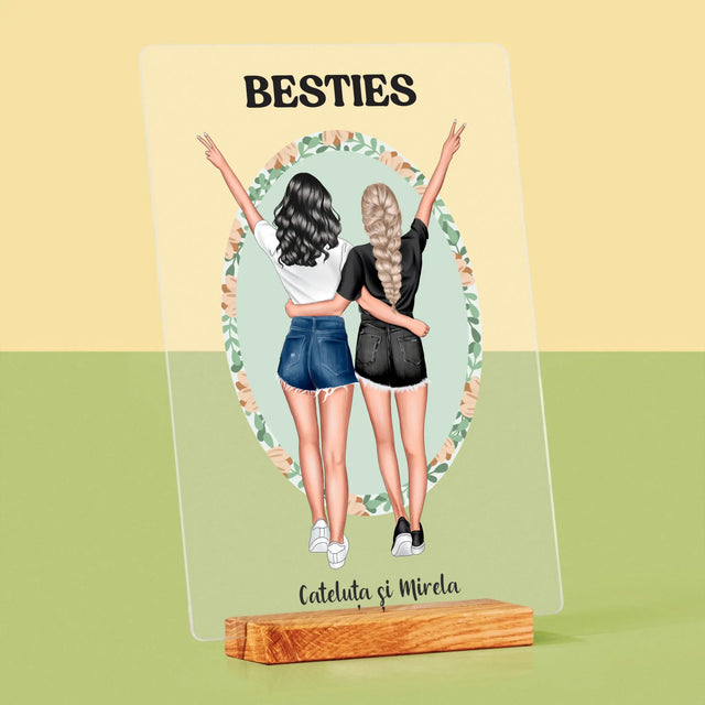 Creator De Personaj: Best Friends - Imprimare Pe Sticlă Acrilică (Verticală)