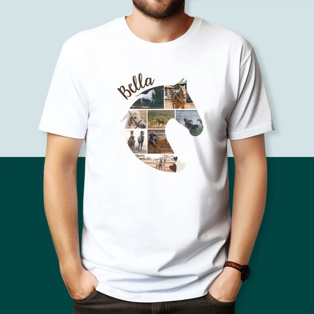 Formă Din Fotografii: Cal - Tricou Pentru Bărbați