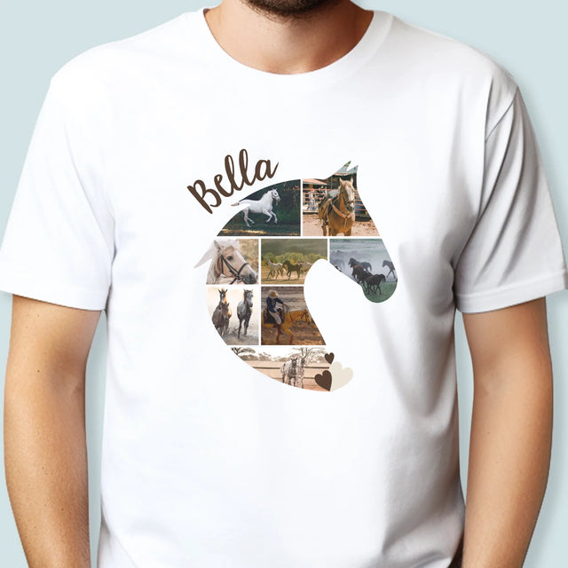 Formă Din Fotografii: Cal - Tricou Pentru Bărbați