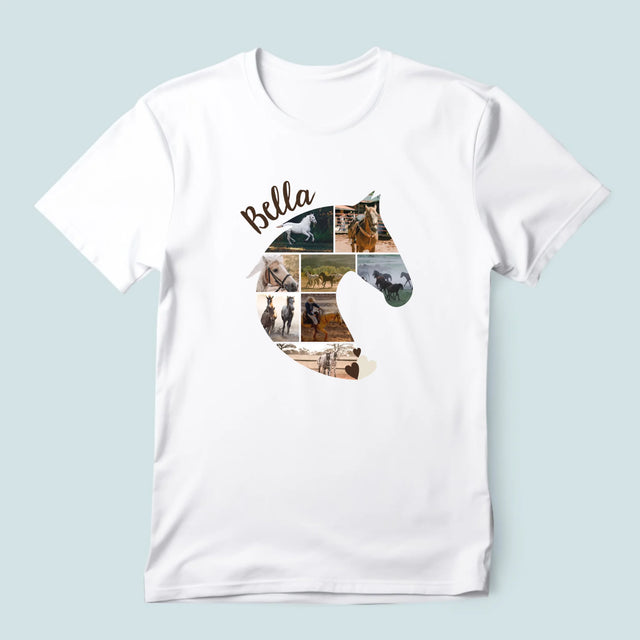 Formă Din Fotografii: Cal - Tricou Pentru Bărbați