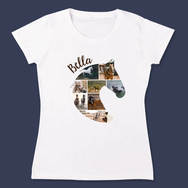 Formă Din Fotografii: Cal - Tricou Pentru Femei