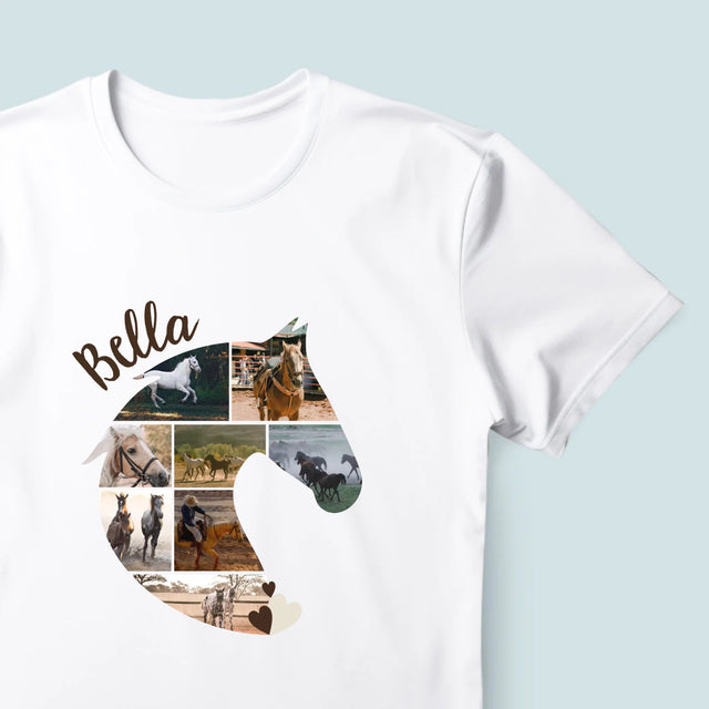 Formă Din Fotografii: Cal - Tricou Pentru Bărbați