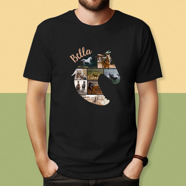 Formă Din Fotografii: Cal - Tricou Pentru Bărbați