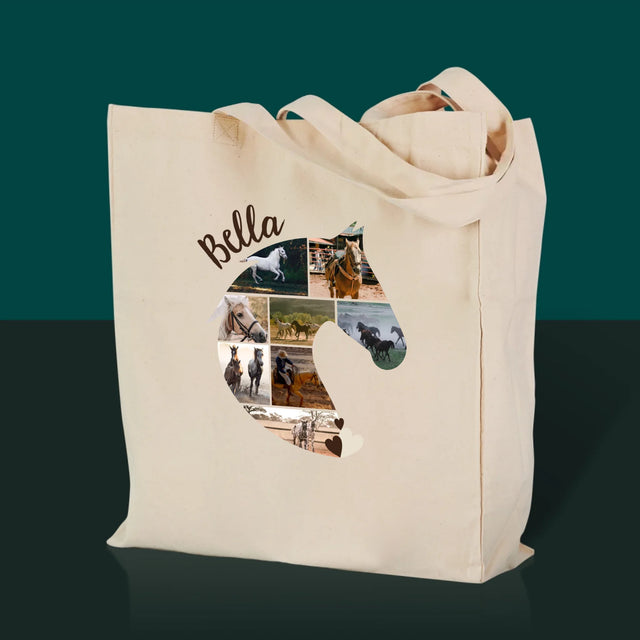 Formă Din Fotografii: Cal - Sacoșă De Pânză