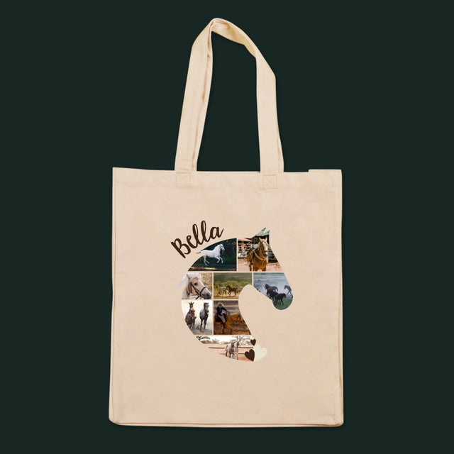 Formă Din Fotografii: Cal - Sacoșă De Pânză