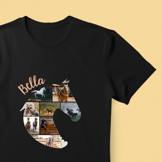 Formă Din Fotografii: Cal - Tricou Pentru Bărbați