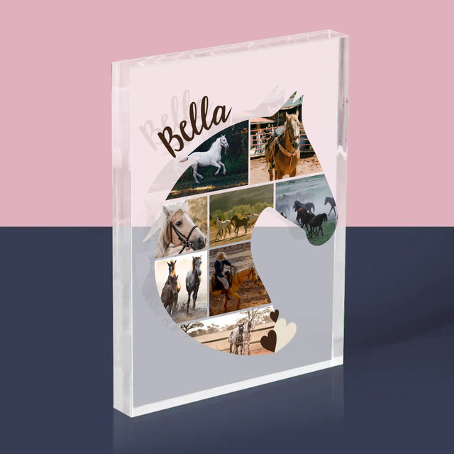 Formă Din Fotografii: Cal - Bloc Acrilic