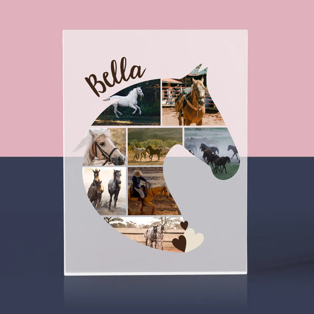 Formă Din Fotografii: Cal - Bloc Acrilic