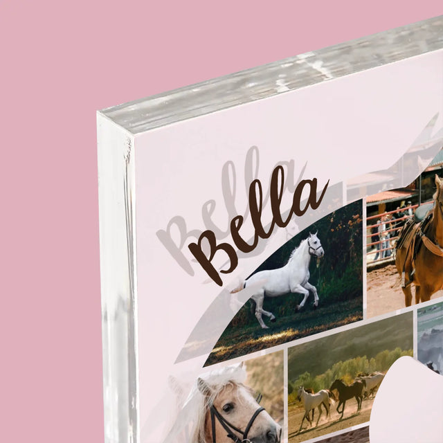 Formă Din Fotografii: Cal - Bloc Acrilic