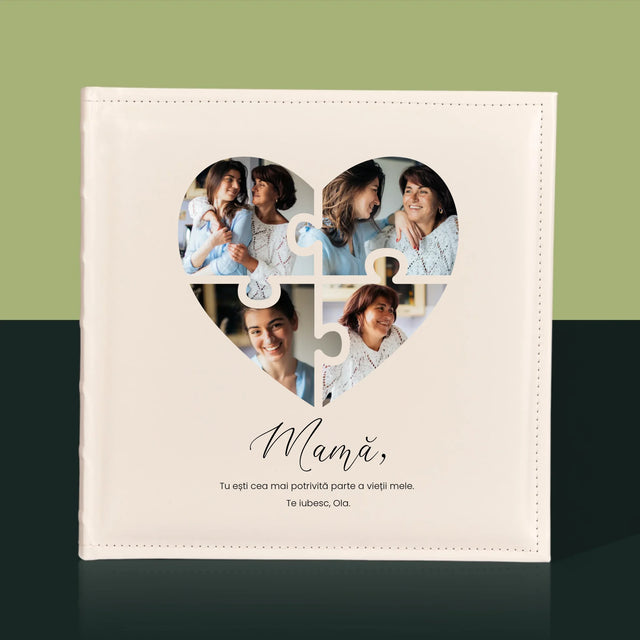 Colaj De Fotografii: Inimă Puzzle Pentru Mama - Album Foto
