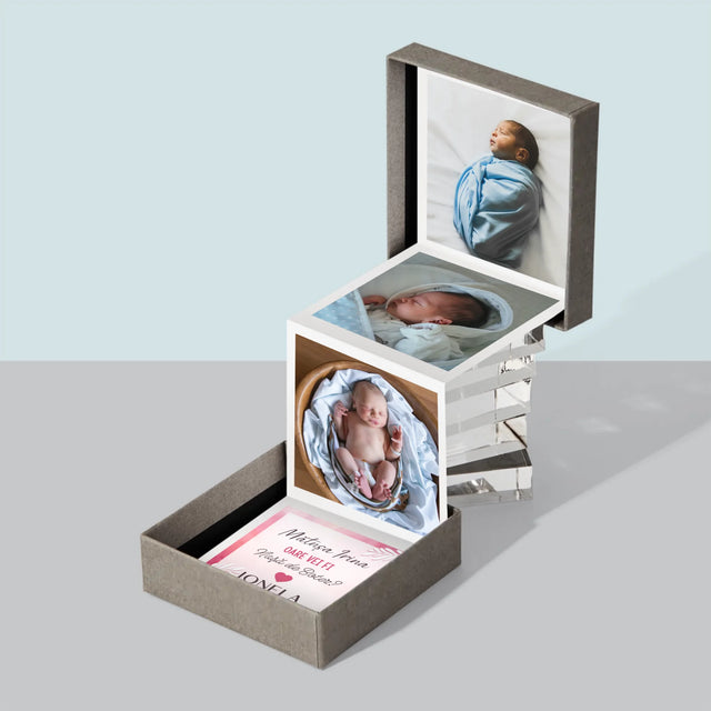 Colaj De Fotografii: Cerere Pentru Nașă De Botez - Set De Fotografii Pliante