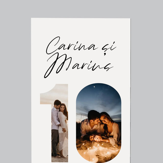 Cuvânt Din Fotografii: A 10-A Aniversare A Nunții - Magnet Pe Fregider