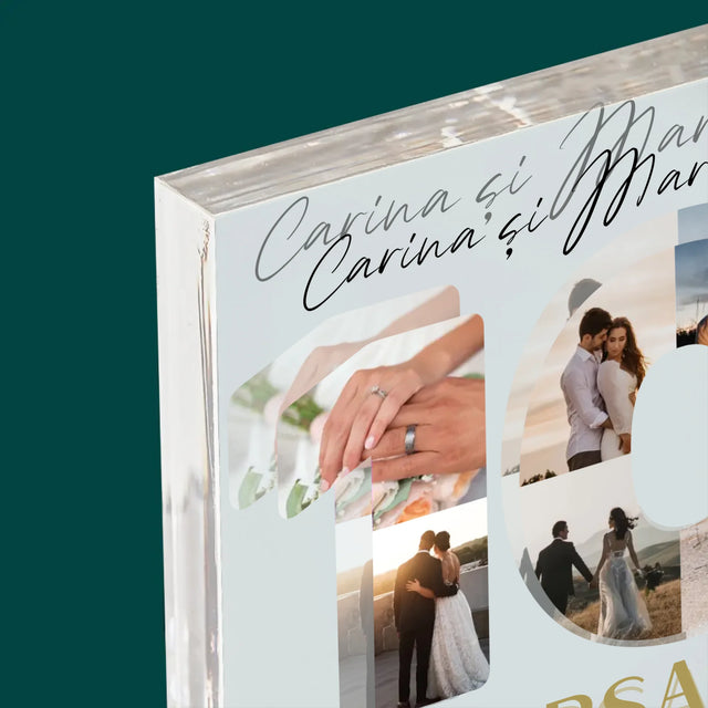 Cuvânt Din Fotografii: A 10-A Aniversare A Nunții - Bloc Acrilic